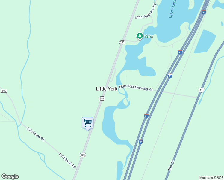 map of restaurants, bars, coffee shops, grocery stores, and more near in Little York