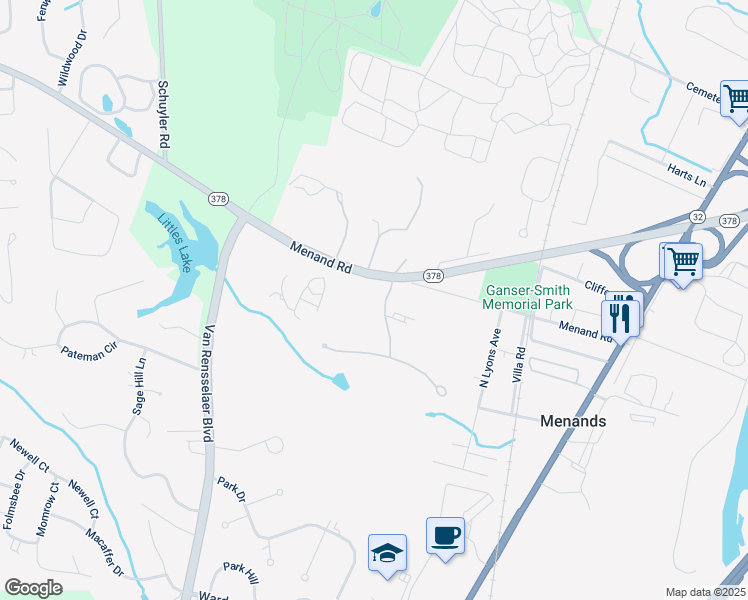 map of restaurants, bars, coffee shops, grocery stores, and more near 1 Sage Estates in Menands