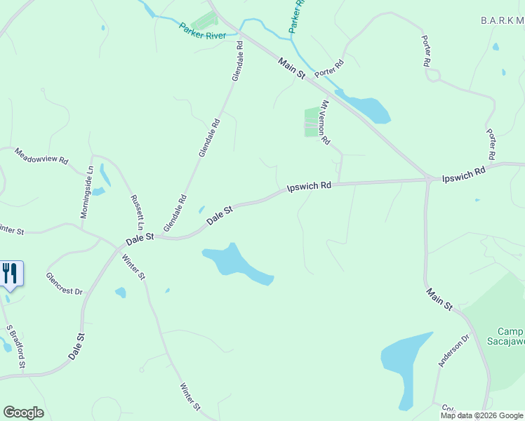 map of restaurants, bars, coffee shops, grocery stores, and more near 536 Ipswich Road in Boxford