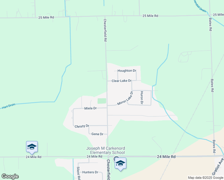 map of restaurants, bars, coffee shops, grocery stores, and more near 53920 Chesterfield Road in New Baltimore