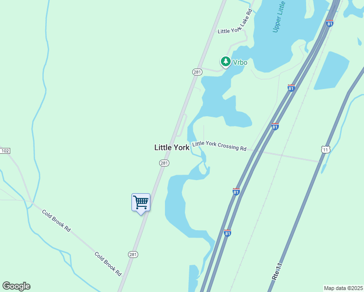 map of restaurants, bars, coffee shops, grocery stores, and more near in Little York