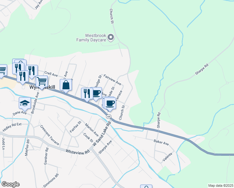 map of restaurants, bars, coffee shops, grocery stores, and more near 31 Orchard Terrace in Wynantskill