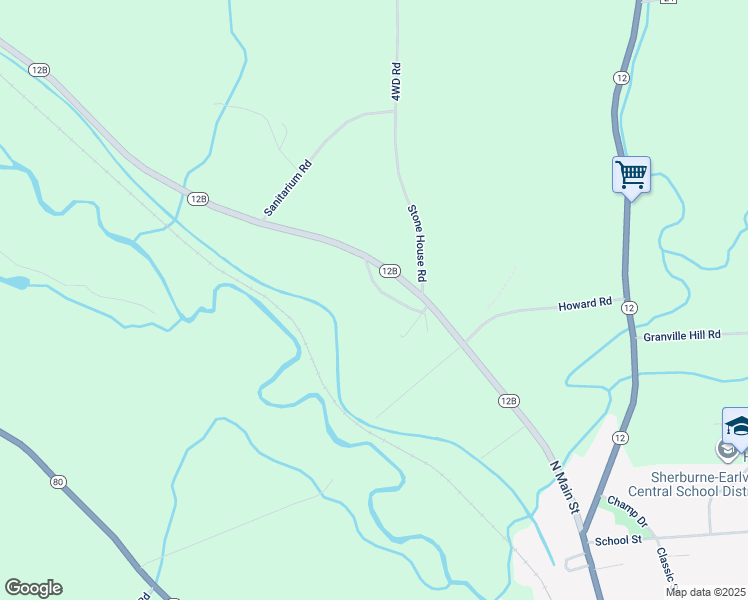 map of restaurants, bars, coffee shops, grocery stores, and more near 121 Foote Hill Rd in Sherburne