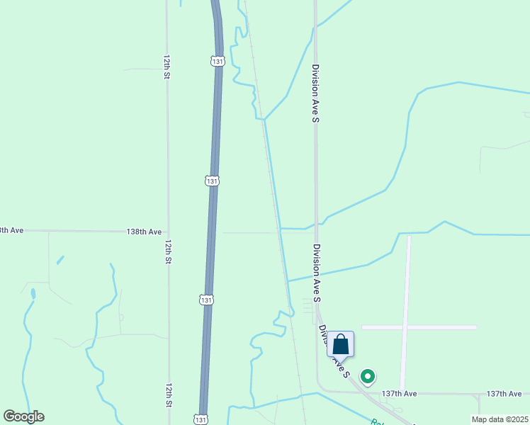 map of restaurants, bars, coffee shops, grocery stores, and more near 1139 138th Avenue in Wayland