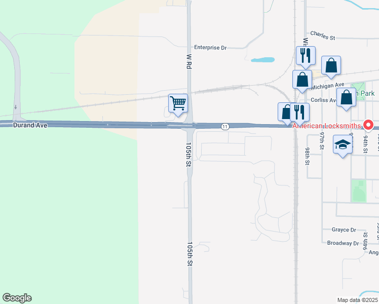 map of restaurants, bars, coffee shops, grocery stores, and more near 3138 County Highway H in Sturtevant