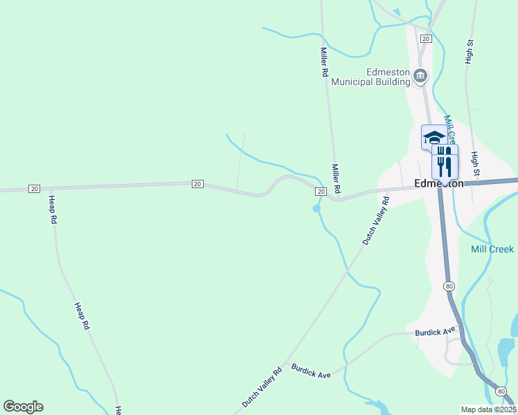 map of restaurants, bars, coffee shops, grocery stores, and more near 964 County Highway 20 in Edmeston