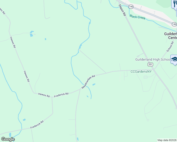 map of restaurants, bars, coffee shops, grocery stores, and more near 1127 Meadowdale Road in Altamont