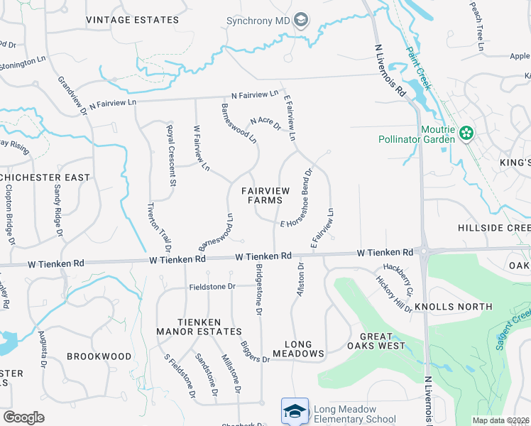map of restaurants, bars, coffee shops, grocery stores, and more near 1139 Whispering Knoll Lane in Rochester Hills