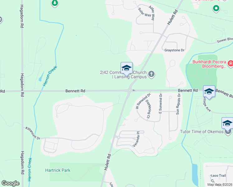 map of restaurants, bars, coffee shops, grocery stores, and more near 3972 Par Place in Lansing