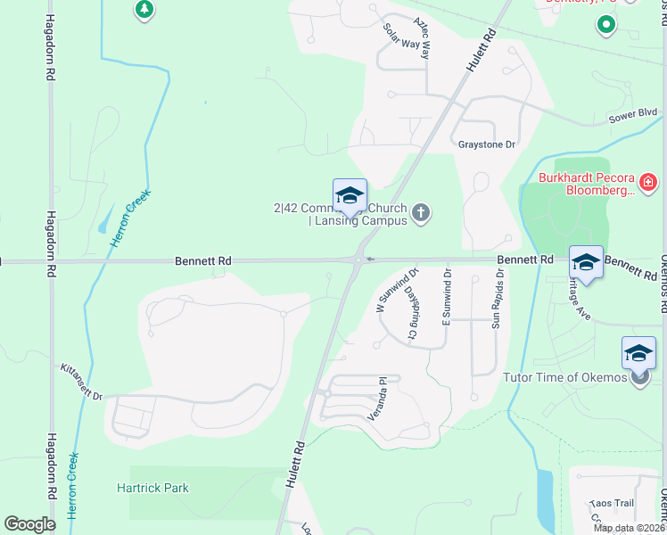 map of restaurants, bars, coffee shops, grocery stores, and more near 3972 Par Place in Okemos