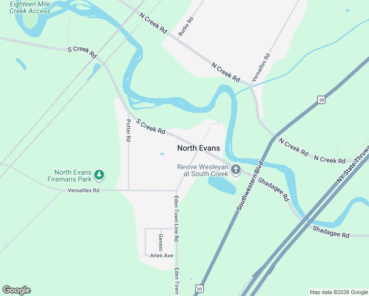 map of restaurants, bars, coffee shops, grocery stores, and more near in North Evans