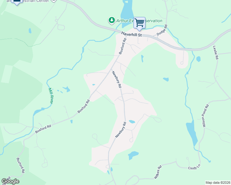 map of restaurants, bars, coffee shops, grocery stores, and more near 39 Newbury Road in Rowley