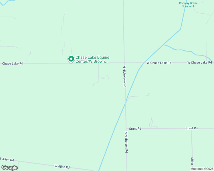 map of restaurants, bars, coffee shops, grocery stores, and more near 6751-6999 North Nicholson Road in Fowlerville