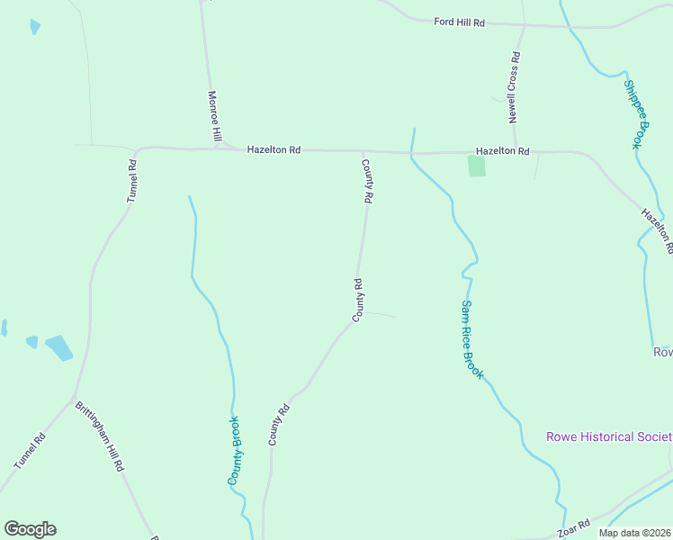map of restaurants, bars, coffee shops, grocery stores, and more near 120 County Road in Rowe
