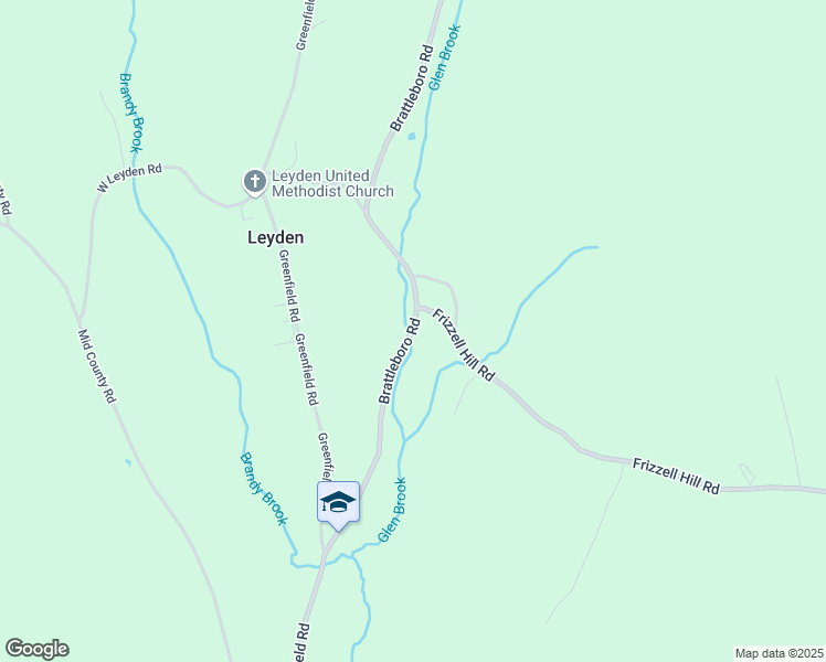map of restaurants, bars, coffee shops, grocery stores, and more near 7 Brattleboro Road in Leyden