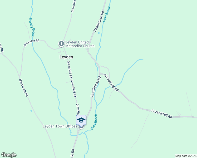 map of restaurants, bars, coffee shops, grocery stores, and more near 7 Brattleboro Rd in Leyden