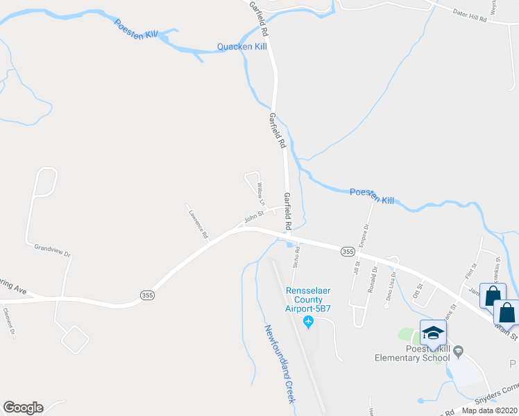 map of restaurants, bars, coffee shops, grocery stores, and more near 58 Willow Lane in Poestenkill