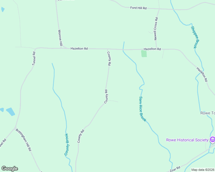 map of restaurants, bars, coffee shops, grocery stores, and more near 120 County Road in Rowe
