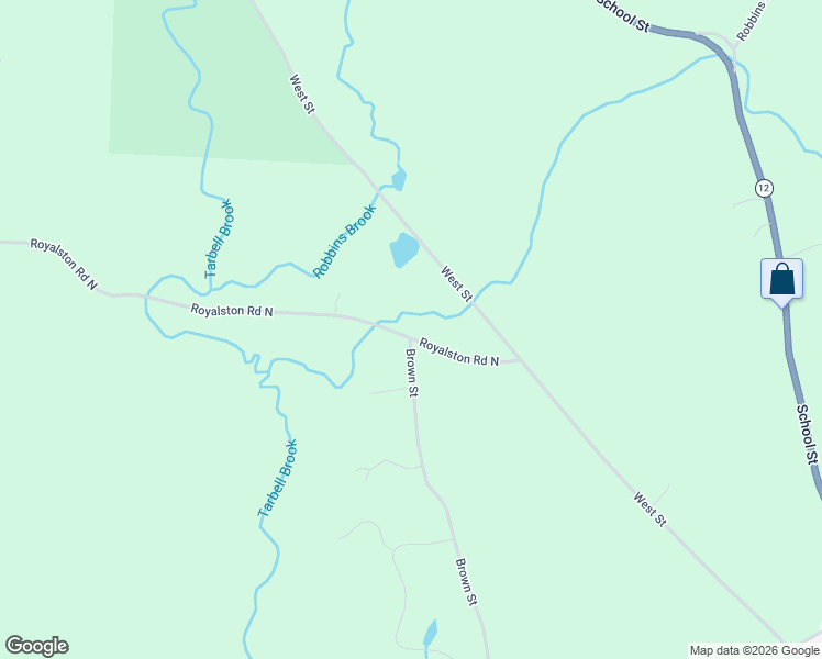 map of restaurants, bars, coffee shops, grocery stores, and more near 17 Royalston Road North in Winchendon
