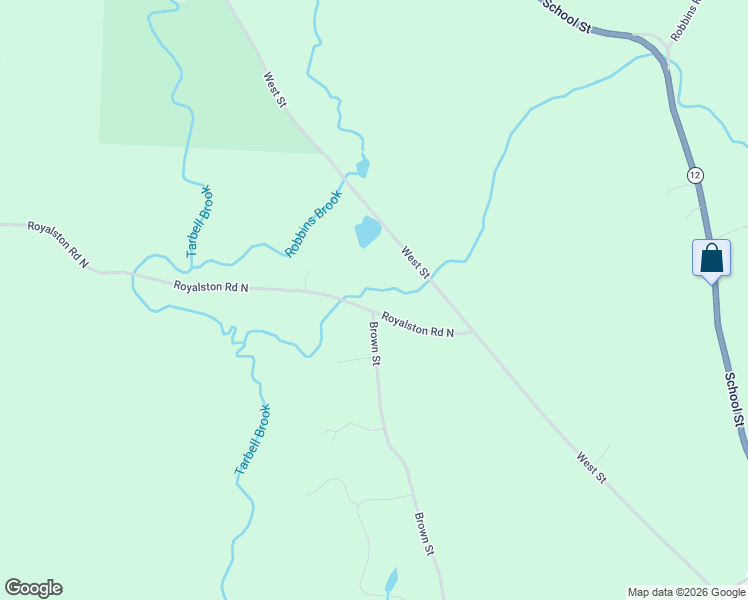 map of restaurants, bars, coffee shops, grocery stores, and more near 17 Royalston Road North in Winchendon