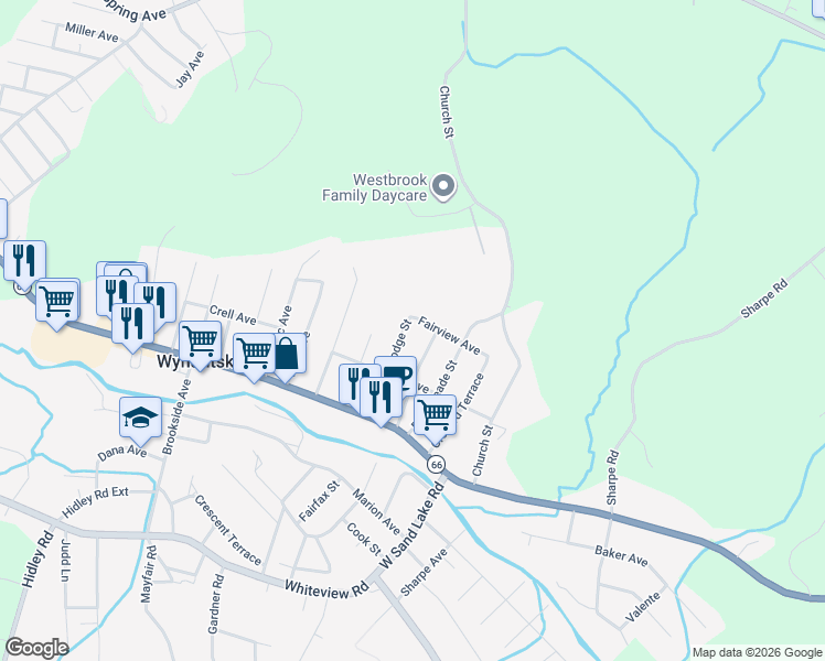 map of restaurants, bars, coffee shops, grocery stores, and more near 34 Dodge Street in Wynantskill