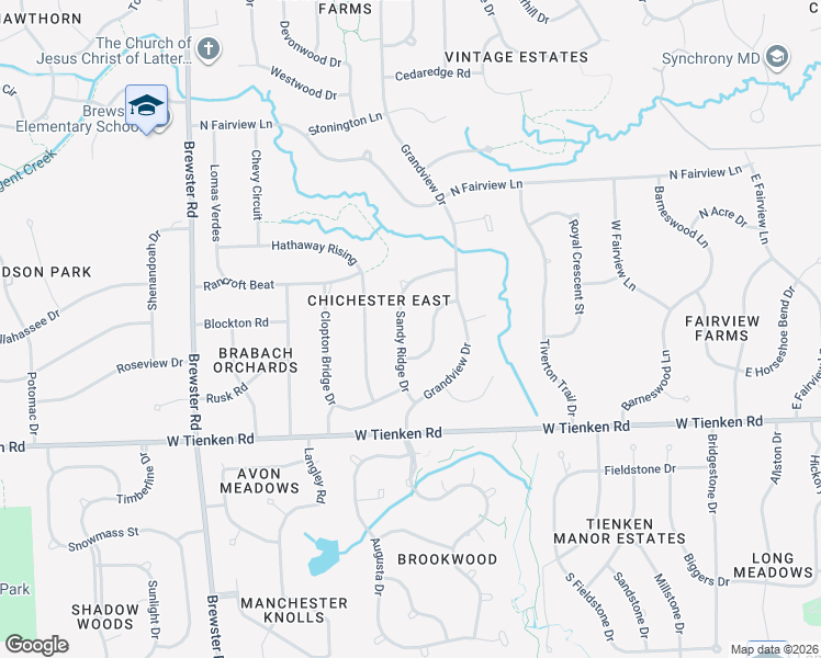 map of restaurants, bars, coffee shops, grocery stores, and more near 2152 Fairmont Drive in Rochester Hills