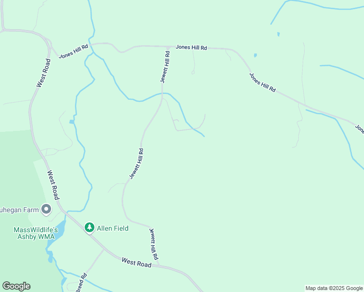 map of restaurants, bars, coffee shops, grocery stores, and more near 423 Jewett Hill Road in Ashby