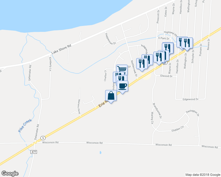 map of restaurants, bars, coffee shops, grocery stores, and more near 6878 Minuteman Trail in Derby