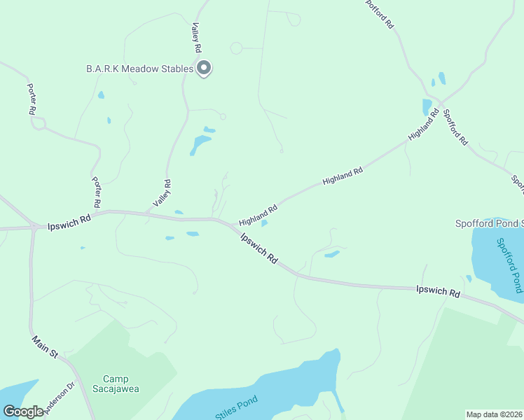 map of restaurants, bars, coffee shops, grocery stores, and more near 13 Highland Road in Boxford