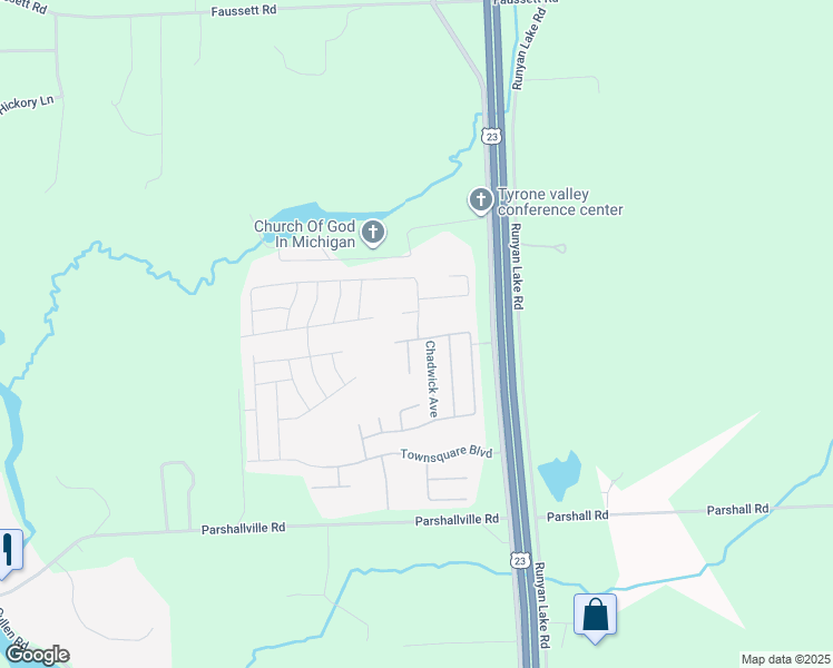 map of restaurants, bars, coffee shops, grocery stores, and more near 6357 Chadwick Avenue in Fenton