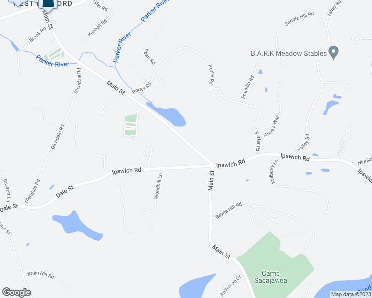 map of restaurants, bars, coffee shops, grocery stores, and more near 472 Main Street in Boxford