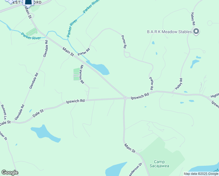 map of restaurants, bars, coffee shops, grocery stores, and more near 472 Main Street in Boxford