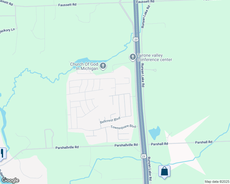 map of restaurants, bars, coffee shops, grocery stores, and more near 6357 Chadwick Avenue in Fenton