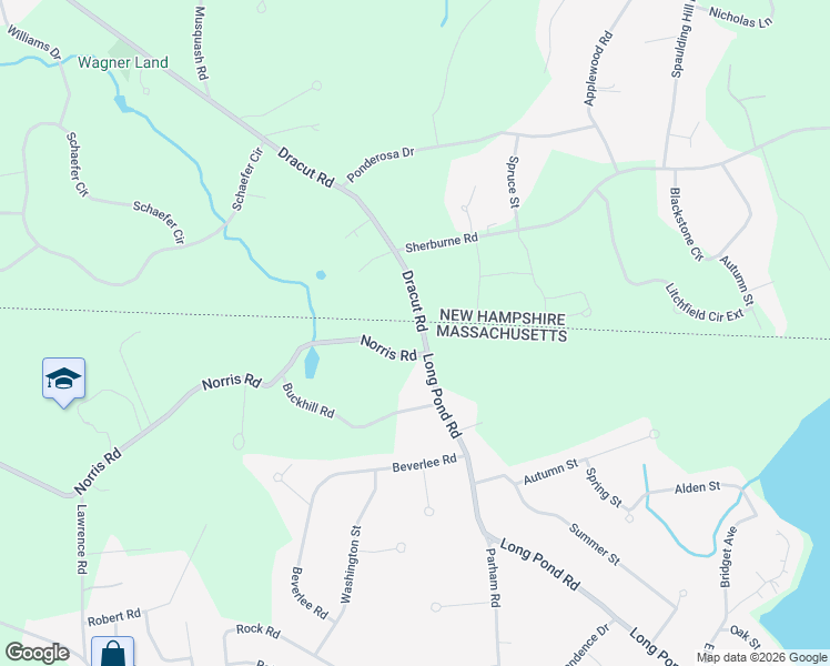 map of restaurants, bars, coffee shops, grocery stores, and more near 153 Dracut Road in Hudson