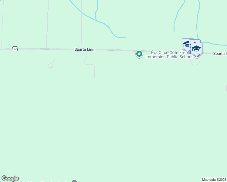map of restaurants, bars, coffee shops, grocery stores, and more near 45471 Sparta Line in St. Thomas