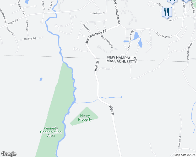 map of restaurants, bars, coffee shops, grocery stores, and more near 473 High Street in Dunstable