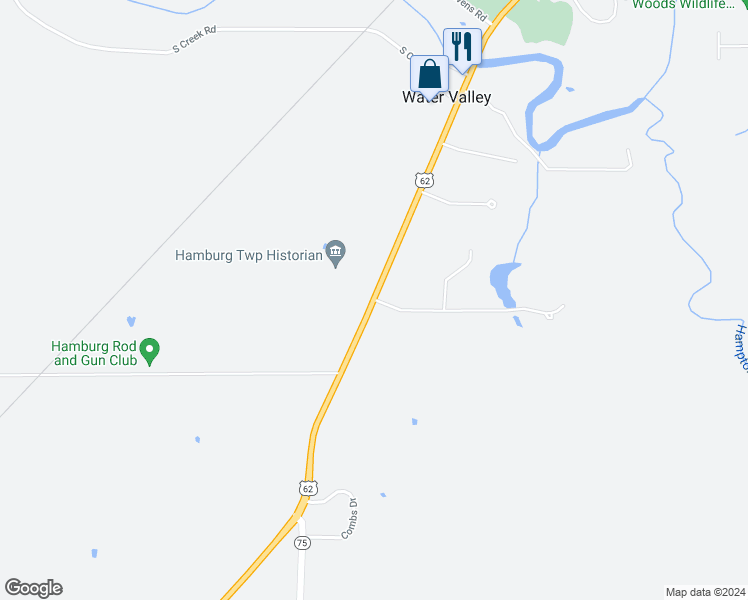 map of restaurants, bars, coffee shops, grocery stores, and more near 3596 Bonnie Lane in Hamburg