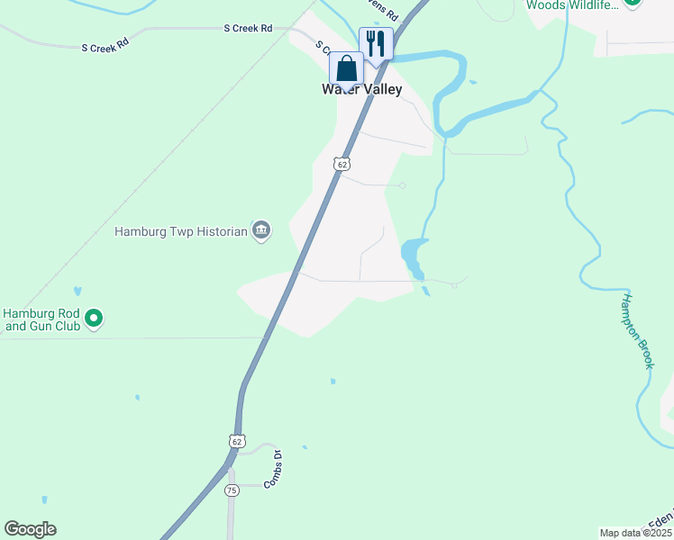 map of restaurants, bars, coffee shops, grocery stores, and more near 3616 Bonnie Lane in Hamburg