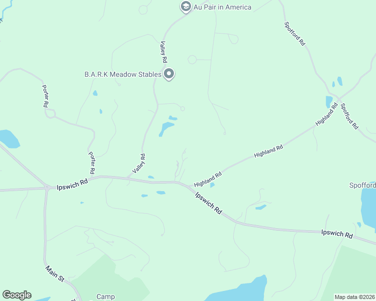 map of restaurants, bars, coffee shops, grocery stores, and more near 427C Ipswich Road in Boxford