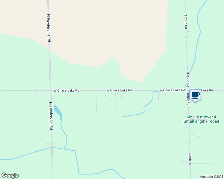 map of restaurants, bars, coffee shops, grocery stores, and more near 7654 West Chase Lake Road in Fowlerville