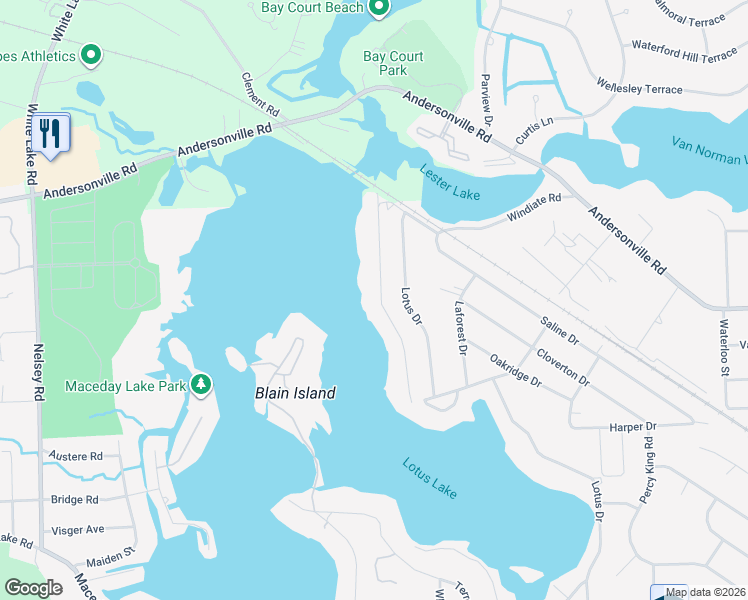 map of restaurants, bars, coffee shops, grocery stores, and more near 4281 Windiate Park Drive in Waterford Township
