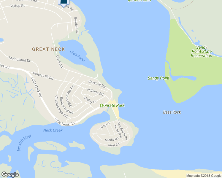 map of restaurants, bars, coffee shops, grocery stores, and more near 15 Bayview Road in Ipswich