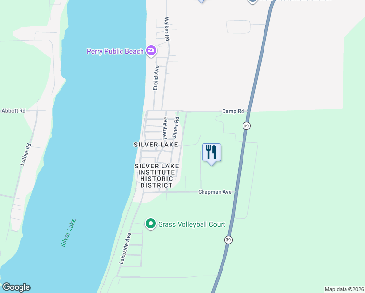 map of restaurants, bars, coffee shops, grocery stores, and more near 3883(34) Thompson Avenue in Perry