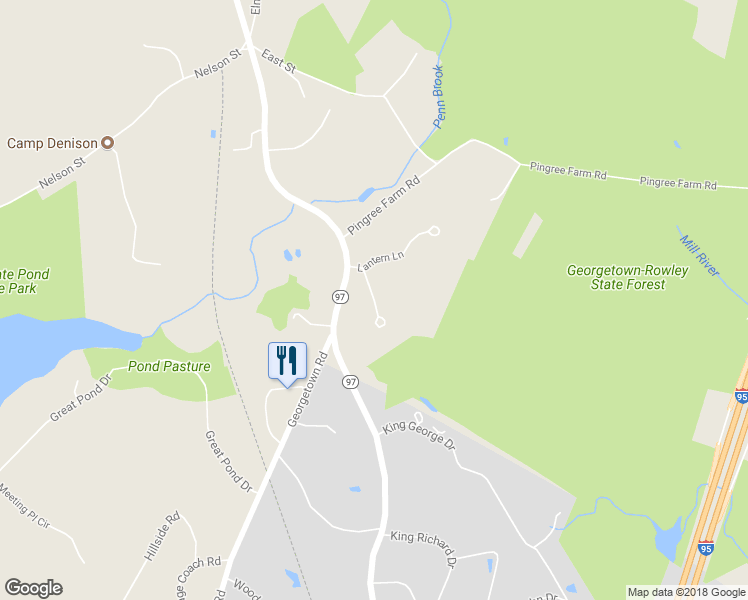 map of restaurants, bars, coffee shops, grocery stores, and more near 1 Corinthian Way in Georgetown