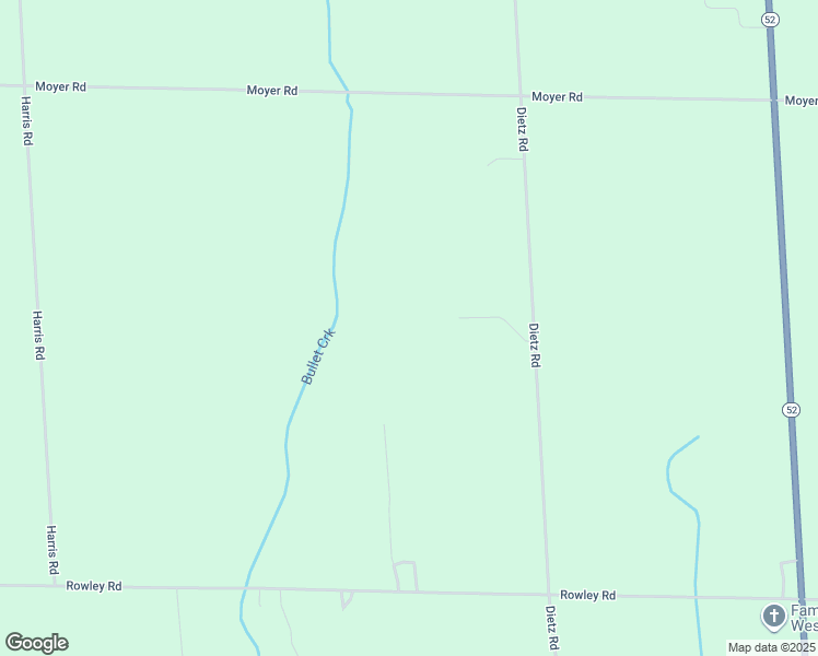 map of restaurants, bars, coffee shops, grocery stores, and more near 4047 Dietz Road in Williamston