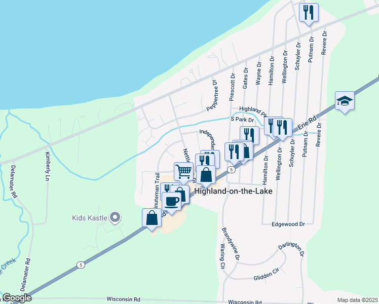 map of restaurants, bars, coffee shops, grocery stores, and more near 1423 Independence Drive in Derby