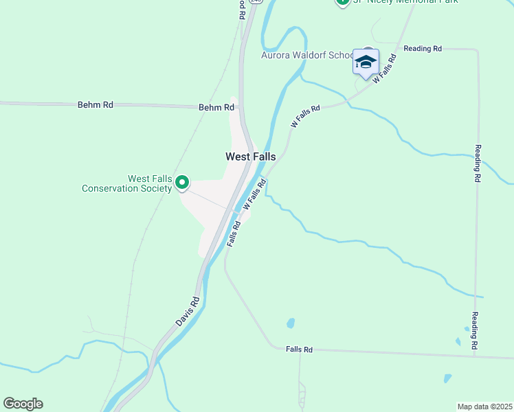 map of restaurants, bars, coffee shops, grocery stores, and more near 764 W Falls Rd in West Falls