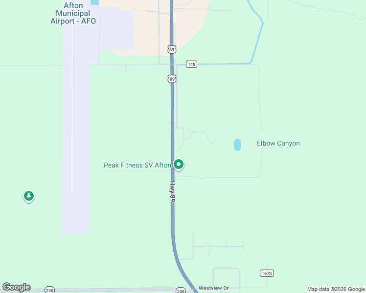 map of restaurants, bars, coffee shops, grocery stores, and more near 83428-83542 U.S. 89 in Afton