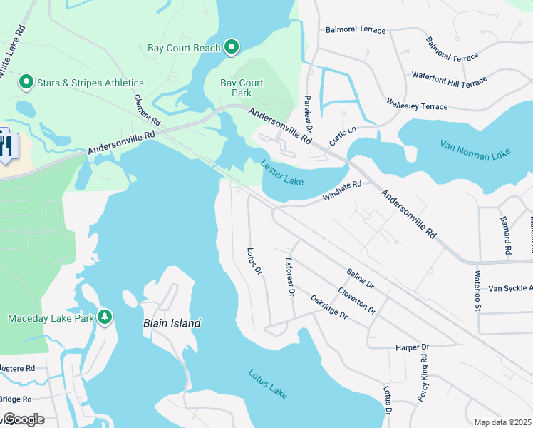 map of restaurants, bars, coffee shops, grocery stores, and more near 4382 Lotus Drive in Waterford Township