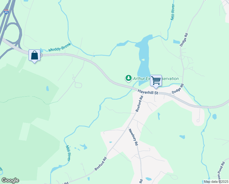 map of restaurants, bars, coffee shops, grocery stores, and more near 866 Haverhill Street in Rowley